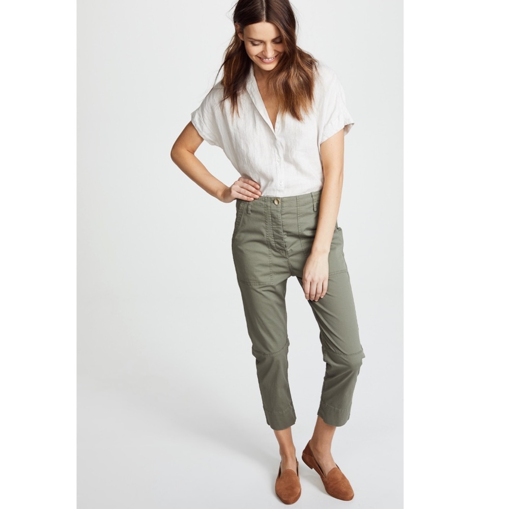 Theory Spring Cargo Pants Faded Army Olive